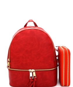 New Fashion Backpack with Wallet LP1062W RED